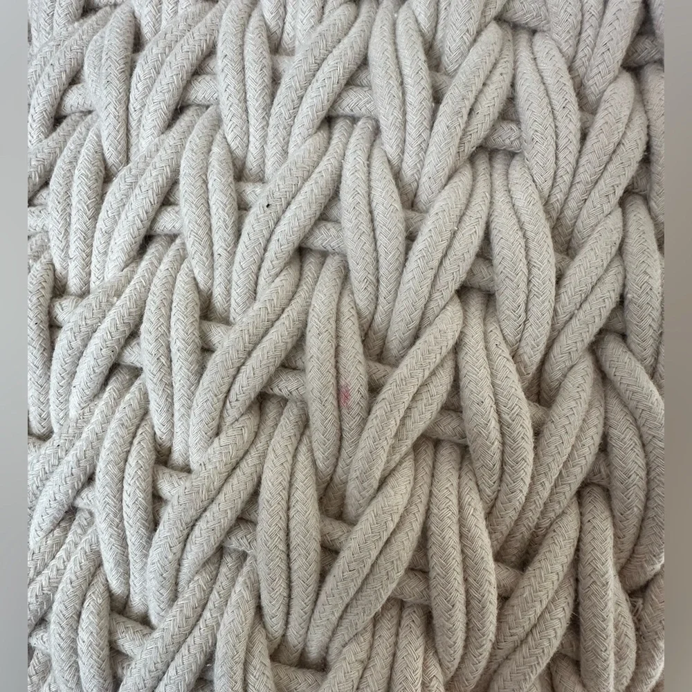 Crate & Barrel - Rulon White Medium Blanket Basket - Picture 4 of 8